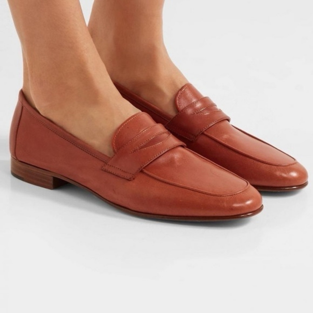 Mansur Gavriel Tan Leather Loafers